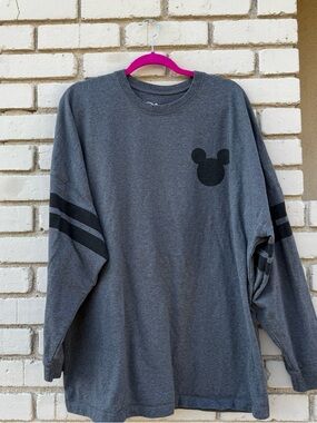 Disney Mickey Mouse Spirit Jersey Style LS Sweatshirt in Gray - Size XL